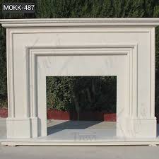 White Marble Fireplace Mantel Design