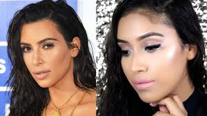 kim kardashian makeup hair tutorial