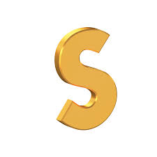 s 3d letter isolated with transpa