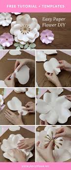 large paper flower tutorial diy