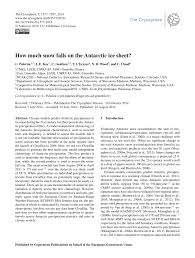 Amy's dad a … sked4 'where are you going?' Pdf How Much Snow Falls On The Antarctic Ice Sheet