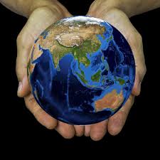 A pair of hands holding a blue and green globe. Earth world hands. - PICRYL  - Public Domain Media Search Engine Public Domain Search