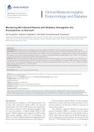 Pdf Monitoring Hiv Infected Patients With Diabetes