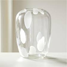 Voir Clear Glass Polka Dots Vase