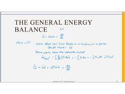 Mass And Energy Balance Equations
