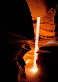 antelope canyon light beam poster by