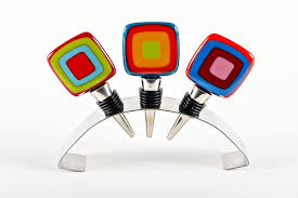 carnival wine stoppers by helen rudy