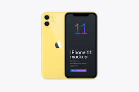 yellow iphone 11 mockup mockup daddy
