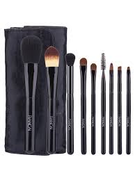 9pcs portable makeup brushes set
