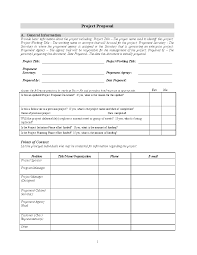 Project Proposal Template Word Flevypro Document
