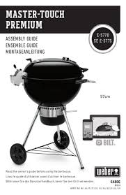 user manual weber master touch premium