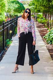how to style wide leg pants for work