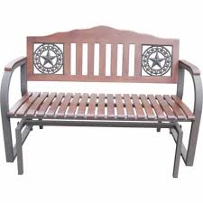 Red Shed Glider Bench With Star