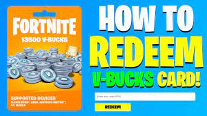 how to redeem fortnite v bucks cards on