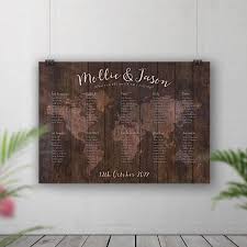 Rustic Wedding Seating Chart World Map Table Plan Table