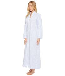 carole hochman quilted zip robe in blue