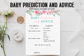 This premium file is easy to edit and customize in all versions of photoshop and illustrator. Free Floral Baby Prediction And Advice Printable Creativetacos