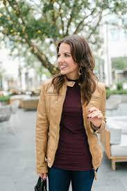 Light Brown Leather Jacket Lady In