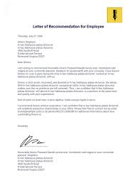 The tone of the letter is formal and structured. Letter Of Recommendation For Employee Pdf Templates Jotform