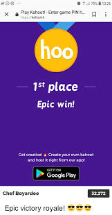 50,117 likes · 328 talking about this. 46 175 1326 X Aplay Kahoot Enter Game Pin H Httpskahootit 1st Place Epic Win Get Creative Create Your Own Kahoot And Host It Right From Our App Get It On Google Play