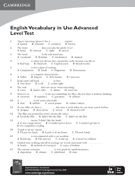 English Vocabulary in Use Advanced Level Test PDF | PDF | Nature