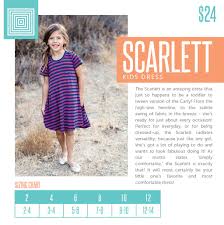 Kids Scarlett Dress Size Chart In 2019 Lularoe Sizing