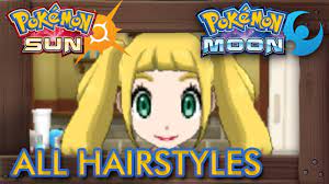 Pokémon Sun and Moon - All Hairstyles (Male & Female) - YouTube