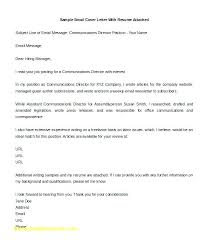 How To Email Cover Letter And Resume Attachments Ideas Of Email