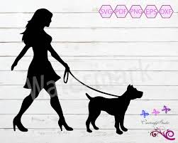 Dog Walker Silhouette Svg Woman Walking Dog Canine Svg Dog Etsy Dog Silhouette Pitbull Silhouette Dog Decals