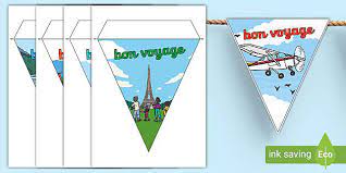 free bon voyage bunting decorative