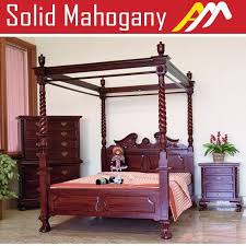 Home / how can a king size wooden canopy bed frame the look of your room? Solid Mahogany Wood Chippendale 4 Poster Bed Queen King Size Antique Style Ebay