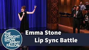emma stone square off in a lip sync battle