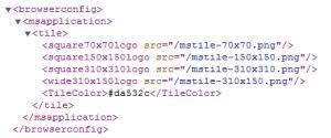 more browserconfig xml less html