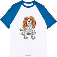 Us 10 39 20 Off Casual Male Hip Hop Shirt New Cavalier King Charles Spaniel Dog Print Fashion T Shirt Men Raglan Sleeves Cotton T Shirt Cool Tee In