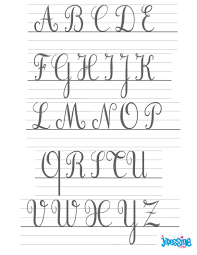 Comment dessiner ecrire les lettres cursives en majuscules -  fr.hellokids.com