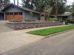 driveway retaining wall planter