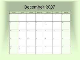 2007 Monthly Calendar You Can Print This Template To Use It As A