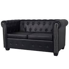 vidaxl chesterfield 2 seater artificial