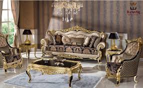 Gold Carving Luxury Sofa Set