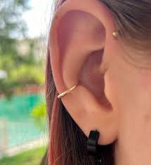 conch earring hoop 22k gold 12g ear