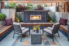 Small Outdoor Gas Fireplace Patio