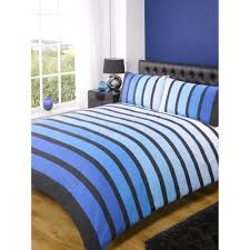Soho Blue Stripe Duvet Cover Quilt