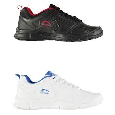 Details About Slazenger Ease Pu Boys Trainers Shoes Footwear