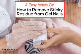 remove sticky residue from gel nails