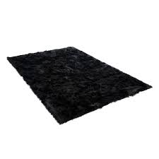 walk on me faux fur area rug luxuriously soft and eco friendly 8 ft x 10 ft black