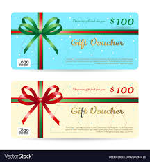 christmas gift card or voucher template