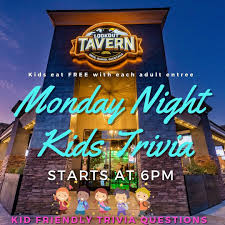 If you paid attention in history class, you might have a shot at a few of these answers. Lookout Tavern Kids Trivia On Monday 6pm Every Monday Night At 6pm Our Popular Trivia Host John Carr Holds A Trivia Game Perfect For The Family With Younger Kids The