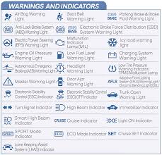 hyundai dashboard warning lights