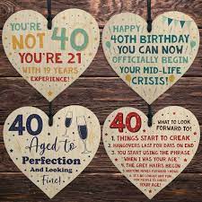 40th birthday gifts funny novelty wood