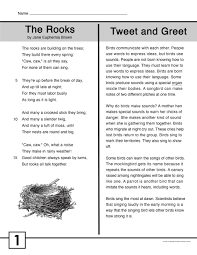paired poetry comprehension pages